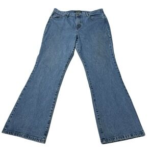 LRL‎ Lauren Jeans Co Ralph Lauren Womens 16 Flare Jeans Blue Stretch Y2K